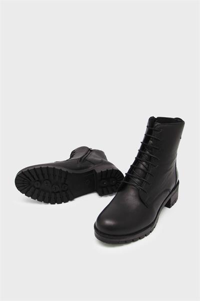 Castle Black Kadın Postal Deri Bot Siyah CB2680