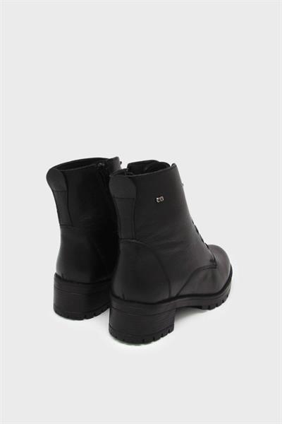 Castle Black Kadın Postal Deri Bot Siyah CB2680