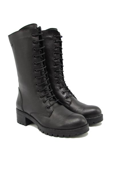 Castle Black Kadın Postal Deri Bot Siyah CB2690