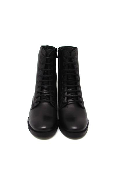 Castle Black Kadın Postal Deri Bot Siyah CB21890-1