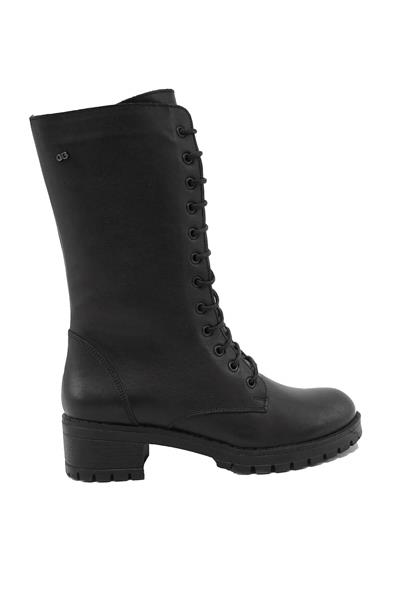 Castle Black Kadın Postal Deri Bot Siyah CB2690