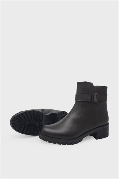 Castle Black Kadın Topuklu Deri Bot Kahve CB2685
