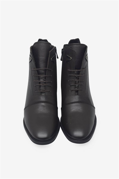 Castle Black Kadın Topuklu Deri Bot Kahve CB9781