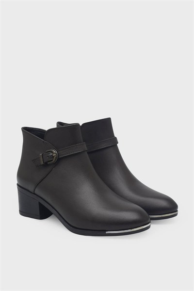 Castle Black Kadın Topuklu Deri Bot Kahve CB87506