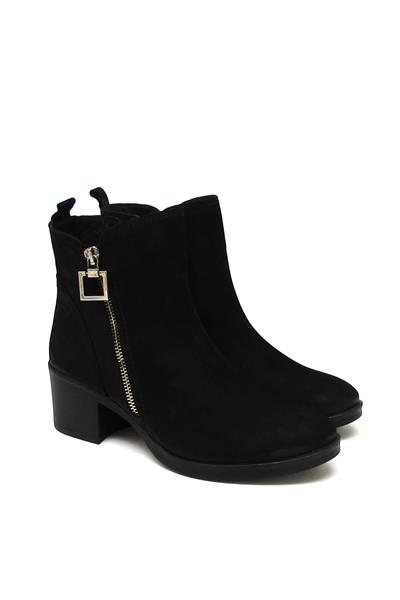 Castle Black Kadın Topuklu Deri Bot Kahve CB92163
