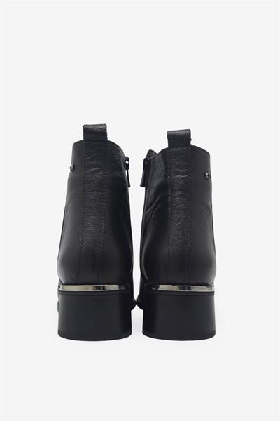 Castle Black Kadın Topuklu Deri Bot Siyah CB9786