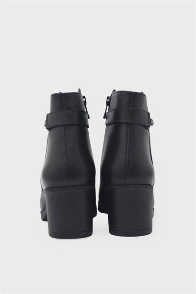 Castle Black Kadın Topuklu Deri Bot Siyah CB92157