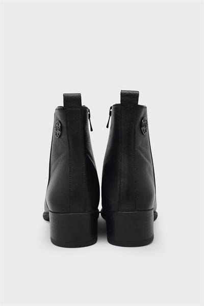 Castle Black Kadın Topuklu Deri Bot Siyah CB32003