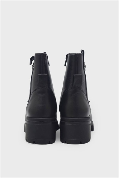 Castle Black Kadın Topuklu Deri Bot Siyah CB27364
