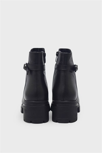 Castle Black Kadın Topuklu Deri Bot Siyah CB27363