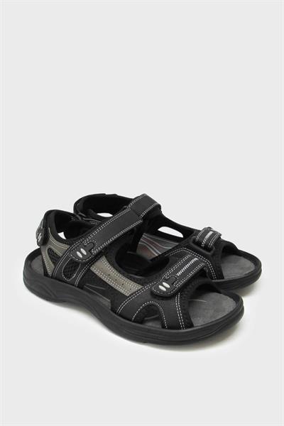 Castle Black Unisex Cırtlı Spor Sandalet Siyah CB-K3