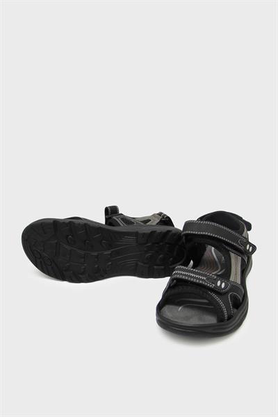 Castle Black Unisex Cırtlı Spor Sandalet Siyah CB-K3