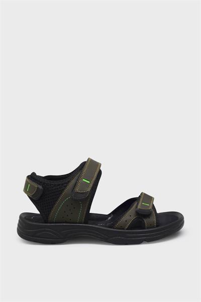 Castle Black Unisex Çocuk Cırtlı Spor Sandalet Haki CB-K5 