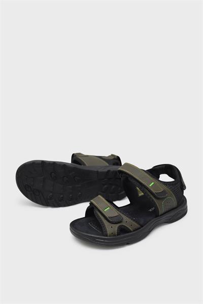 Castle Black Unisex Çocuk Cırtlı Spor Sandalet Haki CB-K5 