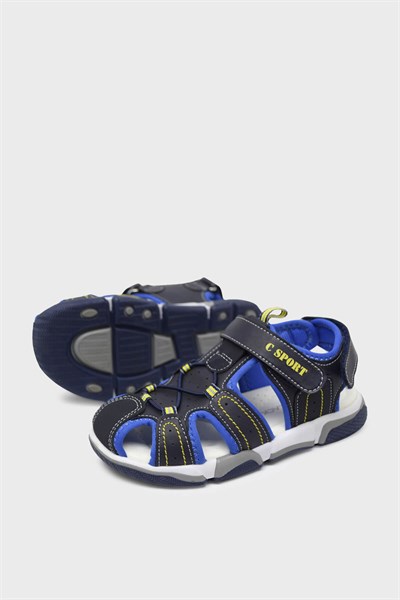 Castle Black Unisex Çocuk Kafes Sandalet Lacivert CB3544