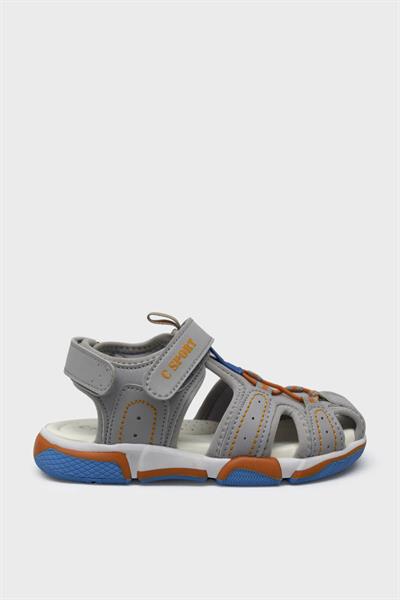 Castle Black Unisex Çocuk Kafes Sandalet Gri CB3544