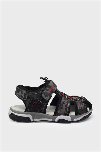 Castle Black Unisex Çocuk Kafes Sandalet Siyah CB3544