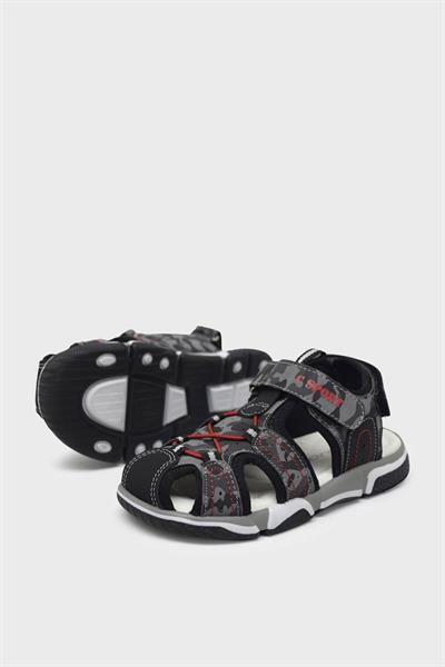 Castle Black Unisex Çocuk Kafes Sandalet Siyah CB3544