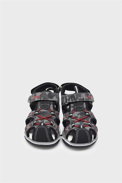 Castle Black Unisex Çocuk Kafes Sandalet Siyah CB3544