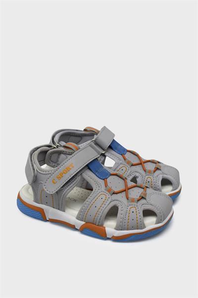 Castle Black Unisex Çocuk Kafes Sandalet Gri CB3544