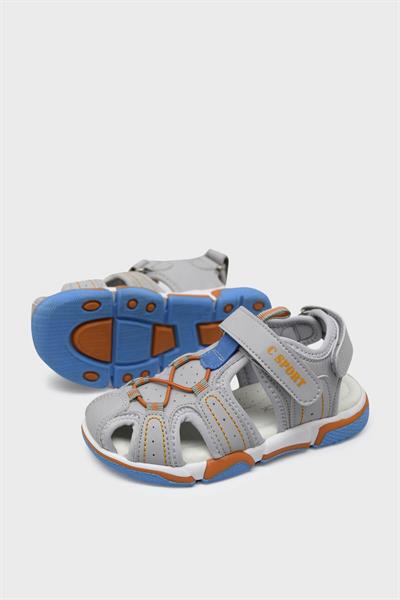 Castle Black Unisex Çocuk Kafes Sandalet Gri CB3544