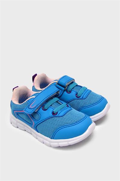 Cool Kız Çocuk Fileli Cırtlı Spor Ayakkabı Mint Yeşili Pembe ARSLN-S27B