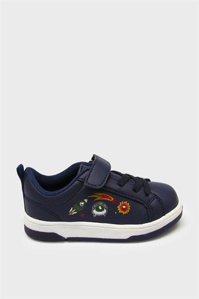 Cool Unisex Çocuk Işıklı Cırtlı Spor Ayakkabı Lacivert ARSLN-S21B