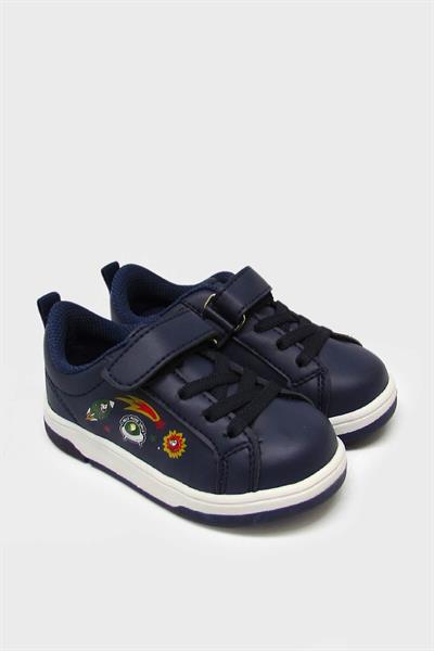 Cool Unisex Çocuk Işıklı Cırtlı Spor Ayakkabı Lacivert ARSLN-S21B