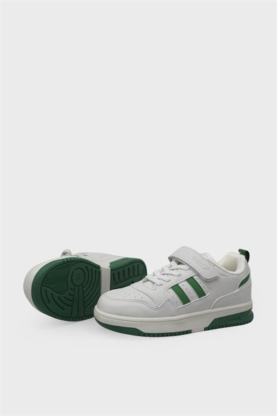 Cool Unisex Çocuk Spor Ayakkabı Beyaz Yeşil ARSLN-FOOR