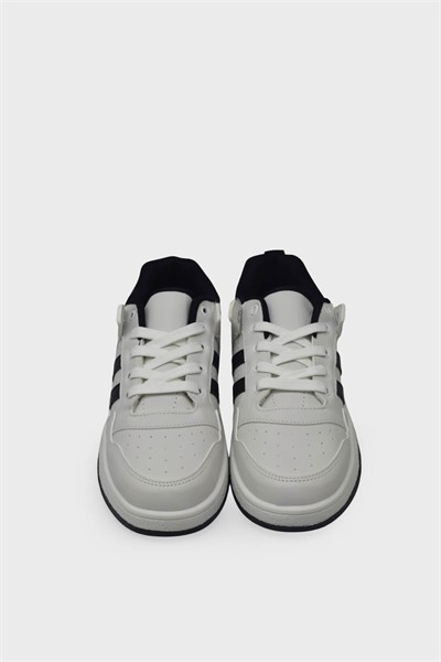 Cool Unisex Çocuk Spor Ayakkabı Beyaz Siyah ARSLN-FOOR1