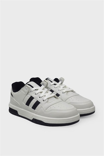 Cool Unisex Çocuk Spor Ayakkabı Beyaz Siyah ARSLN-FOOR1