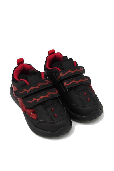 Cool Unisex Çocuk Yazlık Spor Ayakkabı Siyah Kırmızı ARSLN2022-23