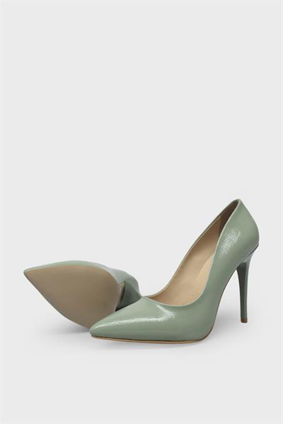 Esstii Kadın İnce Topuklu Klasik Stiletto Ayakkabı Su Yeşili EST095