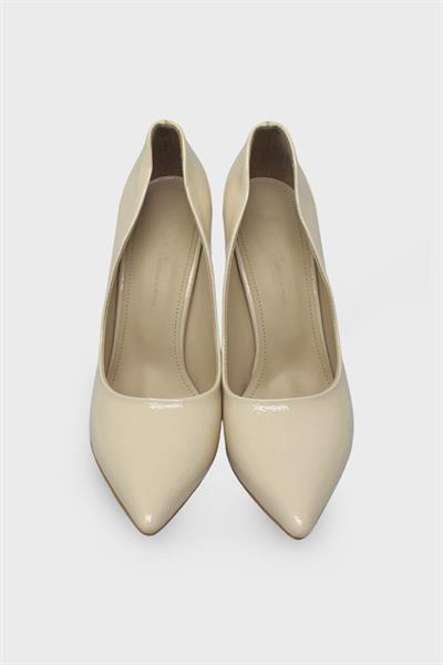 Esstii Kadın İnce Topuklu Klasik Stiletto Ayakkabı Rugan Bej EST095