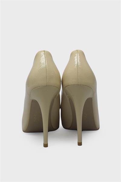 Esstii Kadın İnce Topuklu Klasik Stiletto Ayakkabı Rugan Bej EST095