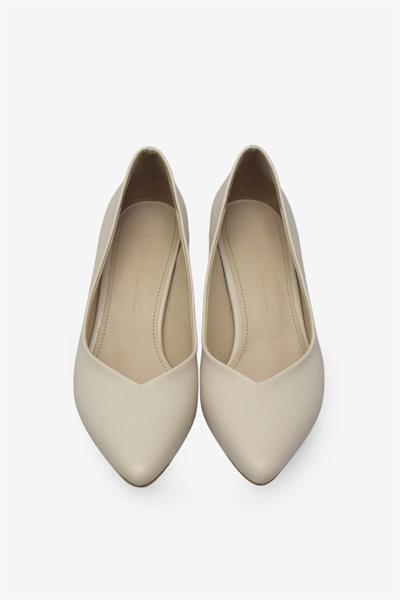 Esstii Kadın Kısa İnce Topuklu Stiletto Ayakkabı Bej EST096