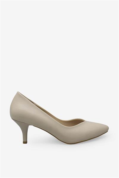 Esstii Kadın Kısa İnce Topuklu Stiletto Ayakkabı Bej EST096