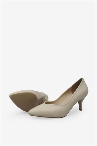 Esstii Kadın Kısa İnce Topuklu Stiletto Ayakkabı Bej EST096