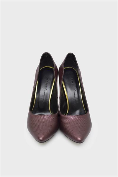 Esstii Kadın Lazer Baskılı Stiletto Bordo EST210