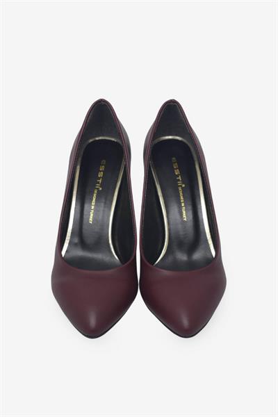 Esstii Kadın Sivri Burun Topuklu Ayakkabı Bordo EST102