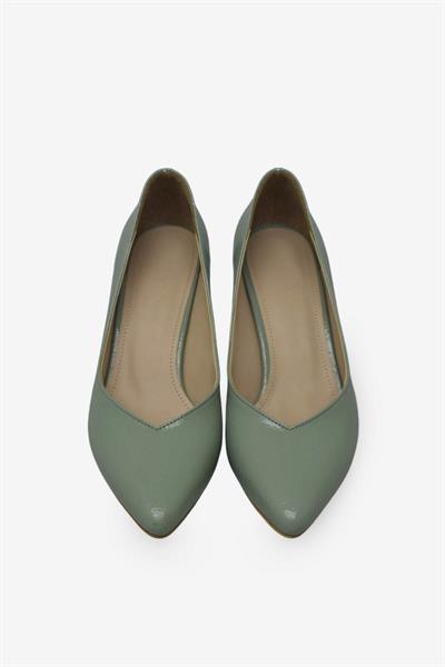 Esstii Kadın Topuklu Ayakkabı Kırışık Yeşil EST303