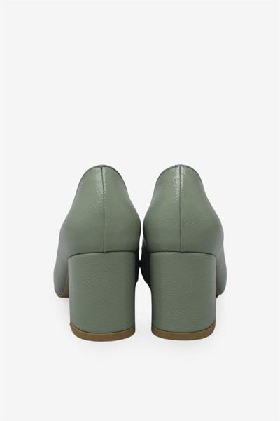 Esstii Kadın Topuklu Ayakkabı Kırışık Yeşil EST303