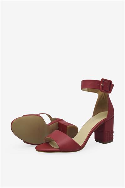 Esstii Kadın Topuklu Sandalet Kırmızı EST564