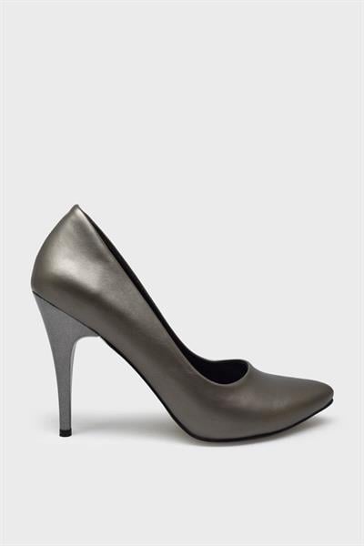 Esstii Kadın Yüksek Topuklu Stiletto Ayakkabı Platin EST100