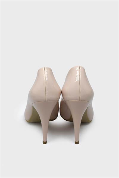 Esstii Kadın Yüksek Topuklu Stiletto Ayakkabı Pudra Rugan EST100