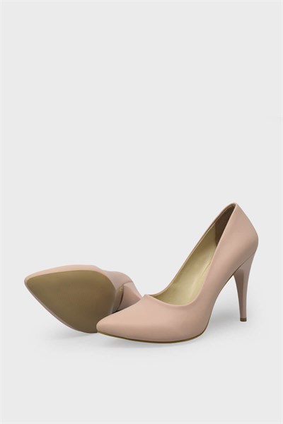 Esstii Kadın Yüksek Topuklu Stiletto Ayakkabı Pudra EST100