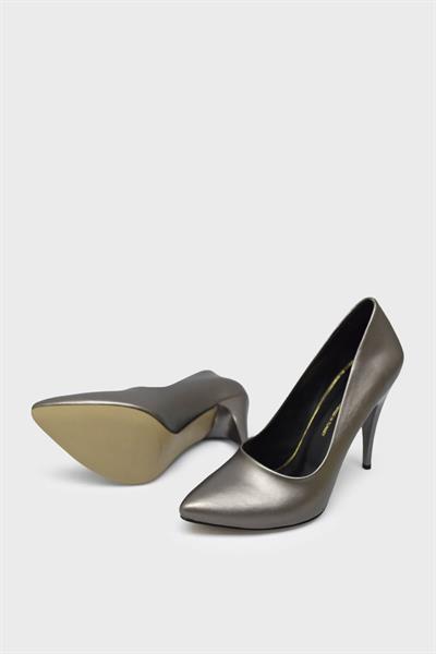 Esstii Kadın Yüksek Topuklu Stiletto Ayakkabı Platin EST100