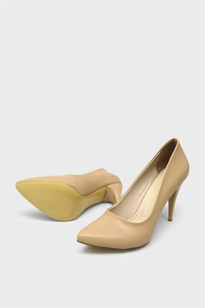 Esstii Kadın Yüksek Topuklu Stiletto Ayakkabı Nut EST100