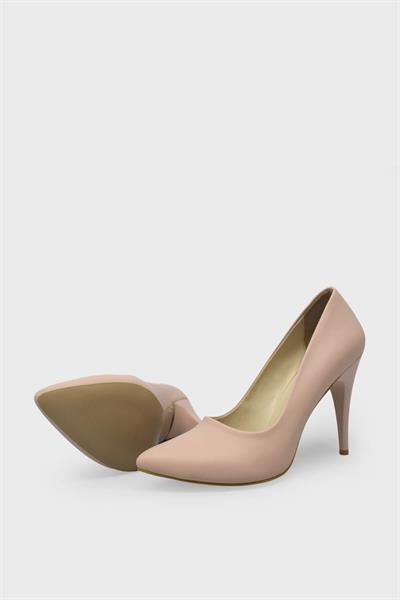 Esstii Kadın Yüksek Topuklu Stiletto Ayakkabı Pudra EST100