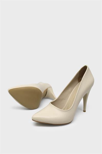 Esstii Kadın Yüksek Topuklu Stiletto Ayakkabı Bej EST100